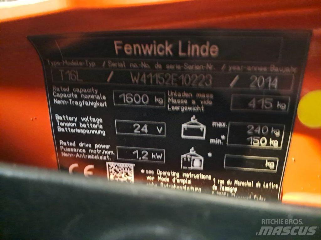 Linde T16L Düsük seviye kaldirici
