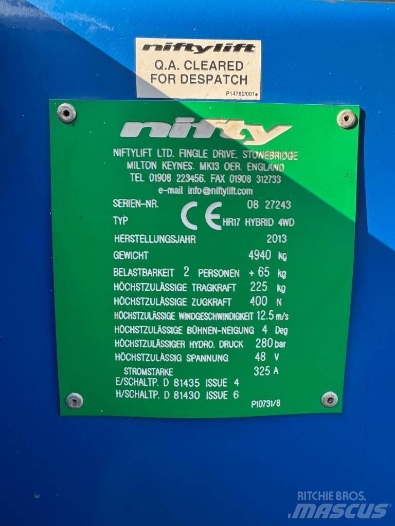 Niftylift HR 17 D E Körüklü personel platformları