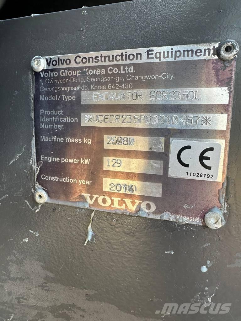 Volvo ERC235DL Paletli ekskavatörler