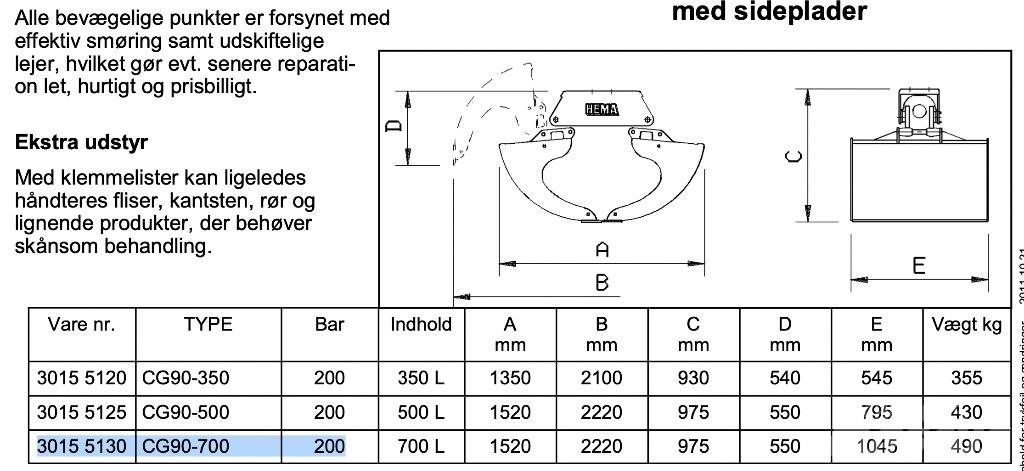 Hema HU90-700 Yük taşıma aksesuarları