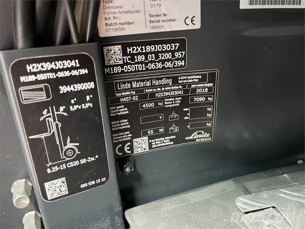 Linde H45T-02 LPG'li forkliftler