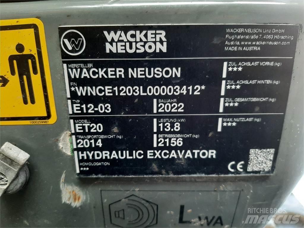 Wacker Neuson ET20 Paletli ekskavatörler