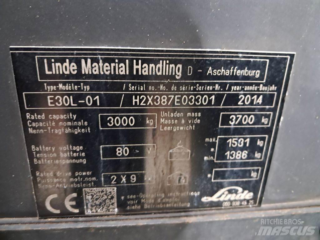 Linde E30L-01 Elektrikli forkliftler