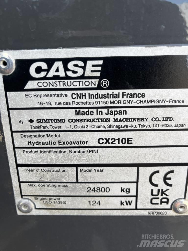 CASE CX 210 E Paletli ekskavatörler