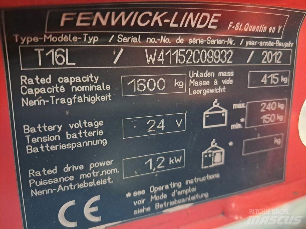 Linde T16L Düsük seviye kaldirici