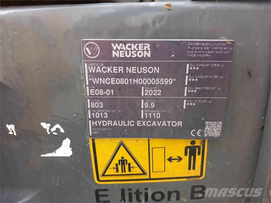 Wacker Neuson 803 Paletli ekskavatörler