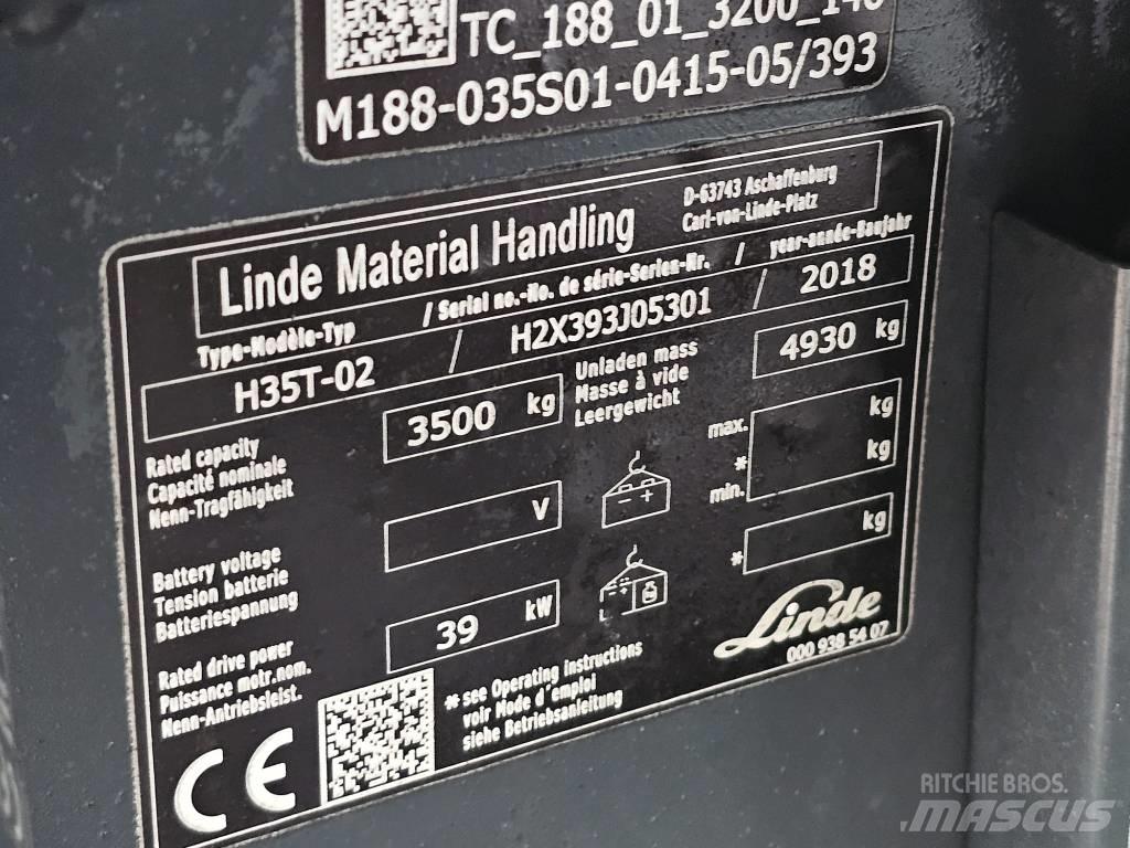Linde H35T-02 LPG'li forkliftler