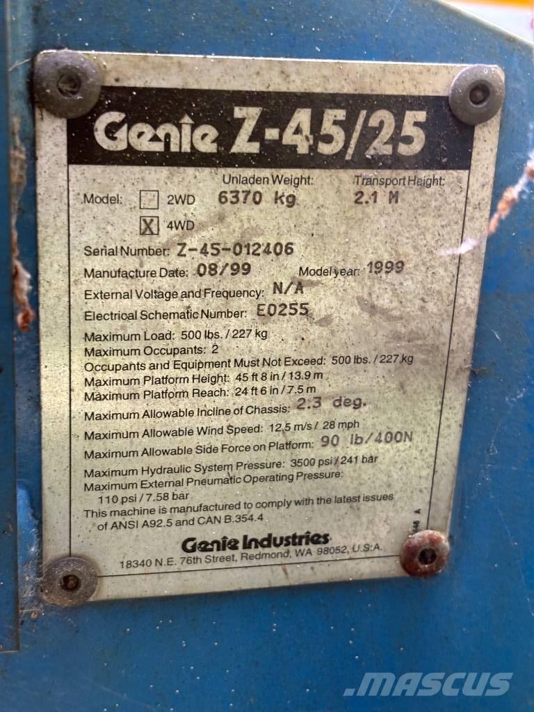 Genie Z 45/25 Körüklü personel platformları