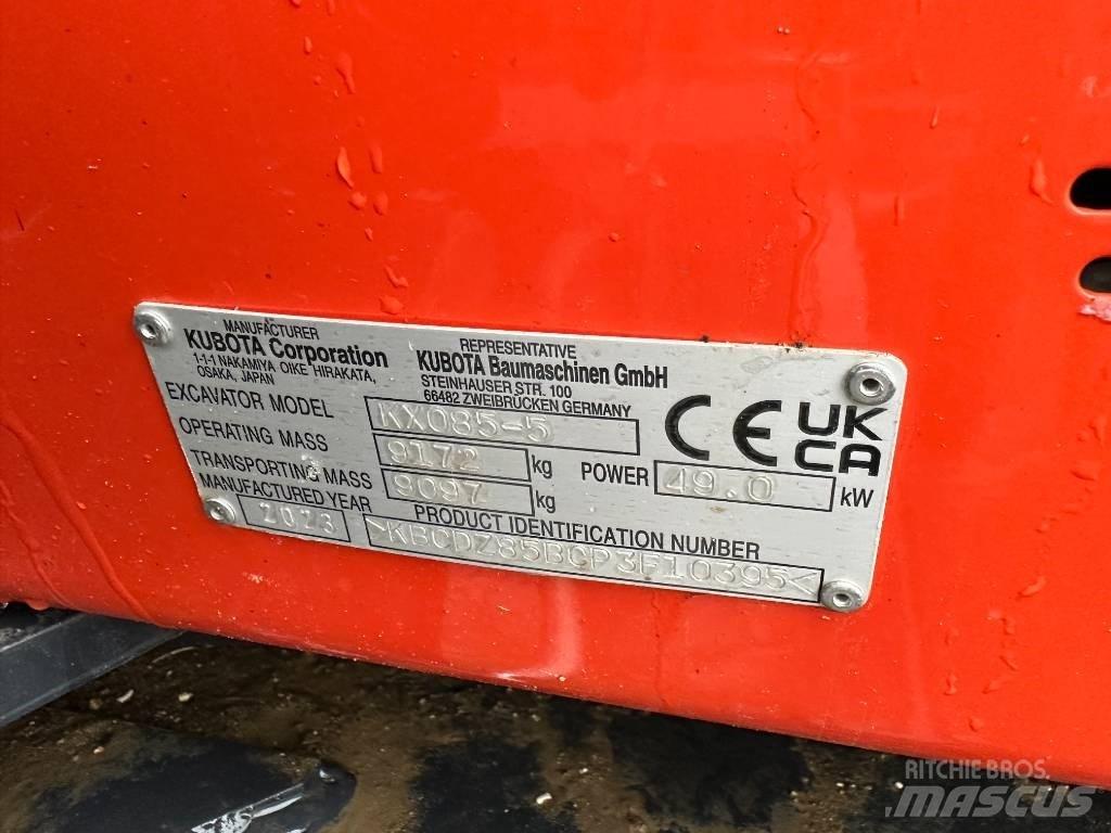 Kubota KX 085-5 2PGL Midi ekskavatörler 7 - 12 t