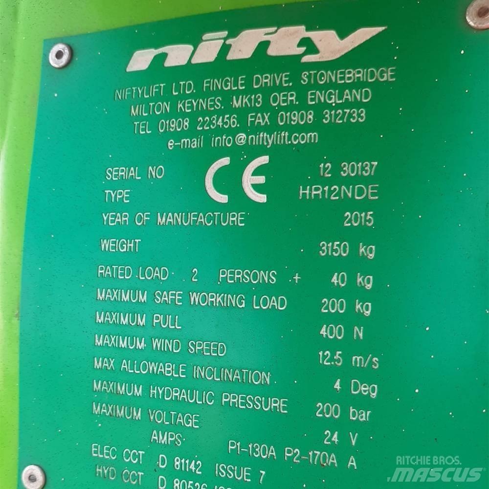 Niftylift HR 12 Körüklü personel platformları