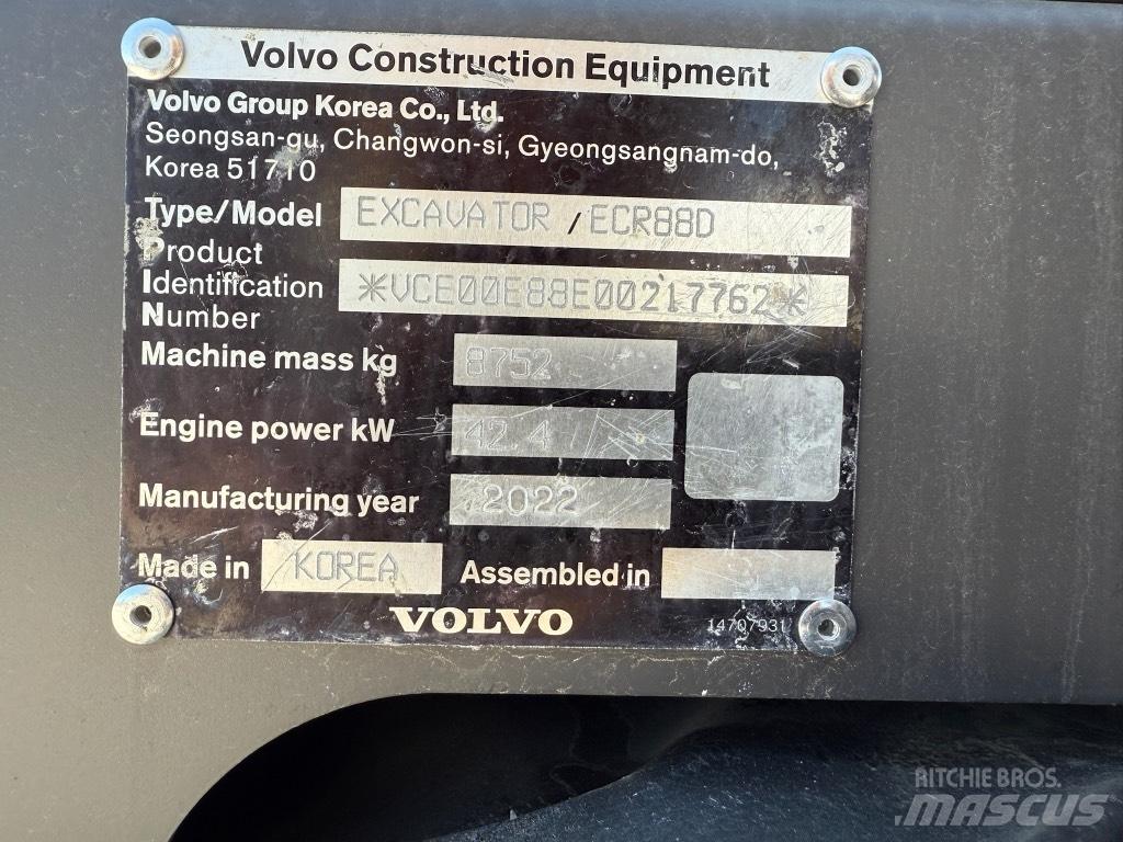 Volvo ECR88D Midi ekskavatörler 7 - 12 t