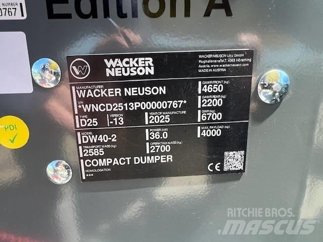 Wacker Neuson DW 40 Belden kirma kaya kamyonu