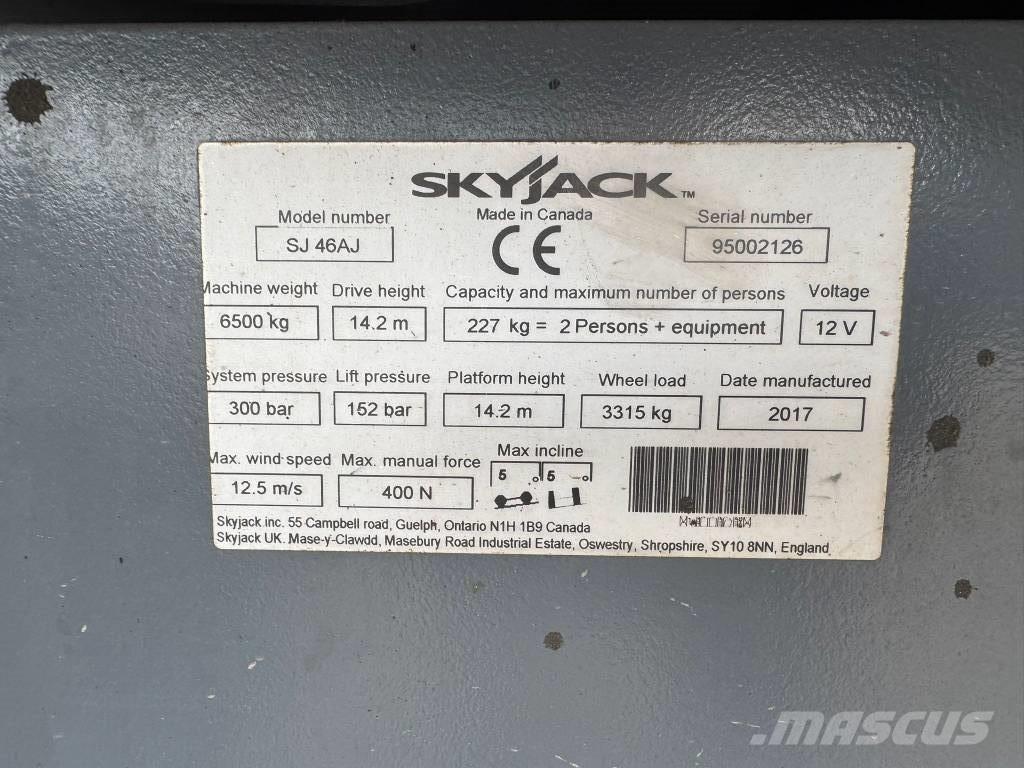 SkyJack SJ 46 AJ Körüklü personel platformları
