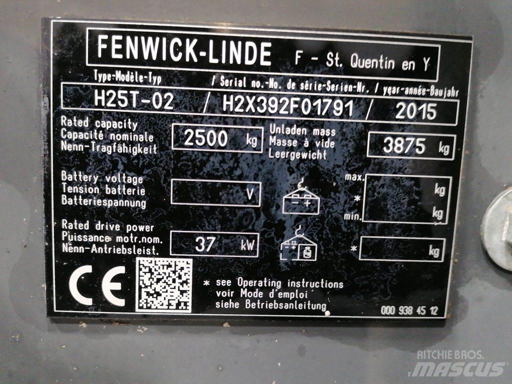 Linde H25T-02 LPG'li forkliftler