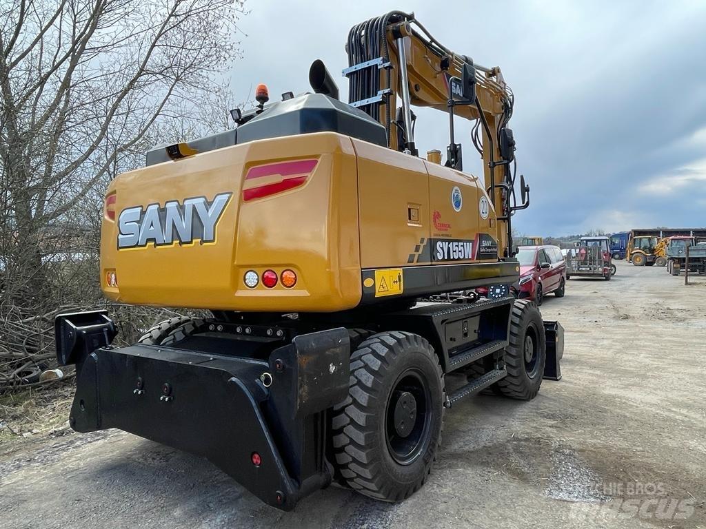 Sany SY155W Lastik tekerli ekskavatörler
