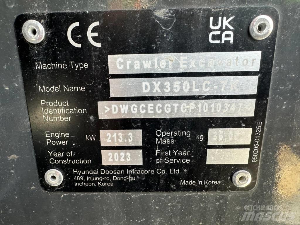 Doosan DX 350 NLC-7 Paletli ekskavatörler