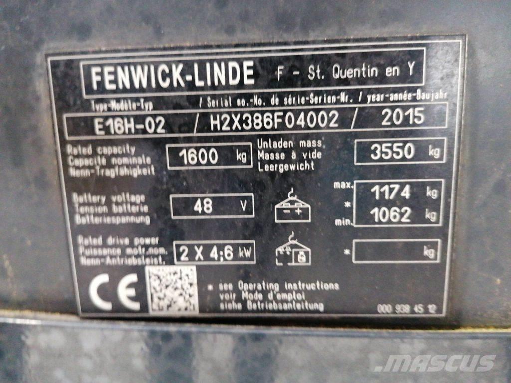 Linde E16H-02 Elektrikli forkliftler