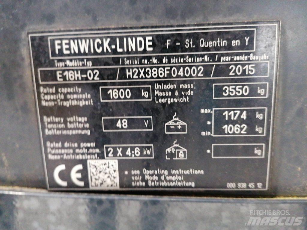 Linde E16H-02 Elektrikli forkliftler