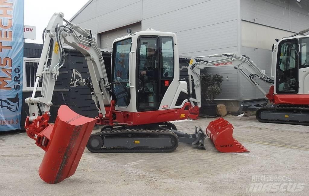 Takeuchi TB225 Mini ekskavatörler, 7 tona dek