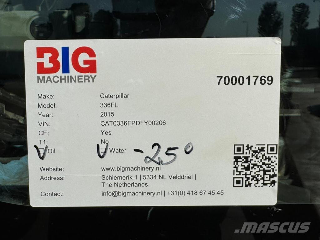 CAT 336FL XE Paletli ekskavatörler