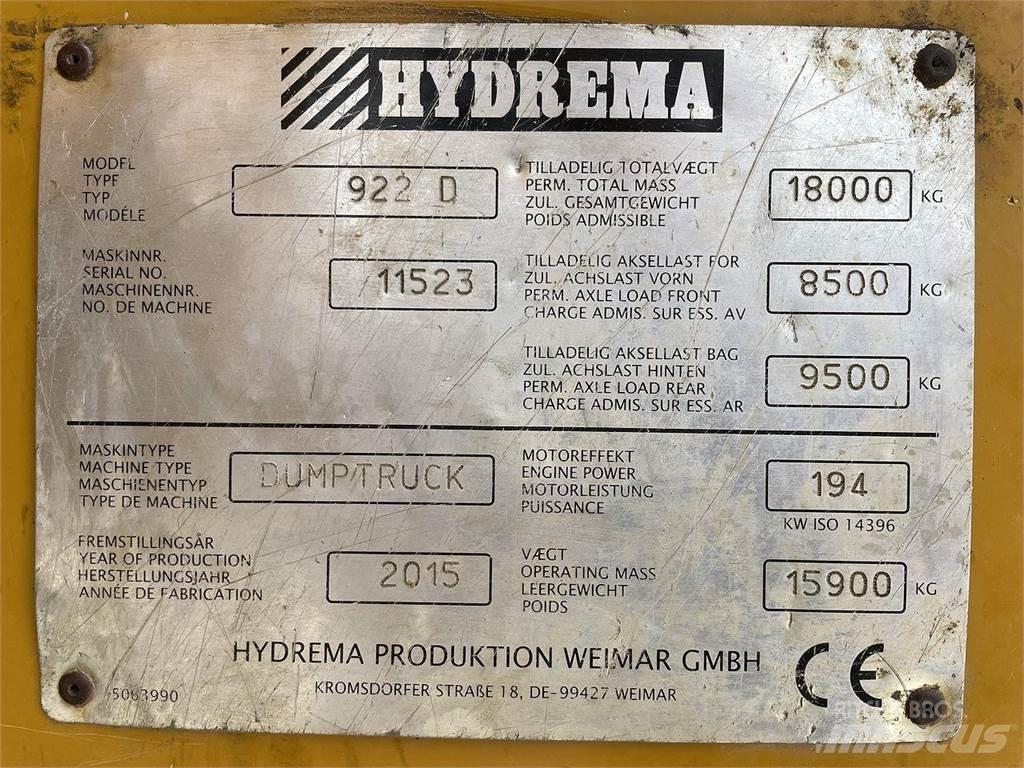 Hydrema 922D Belden kirma kamyonlar