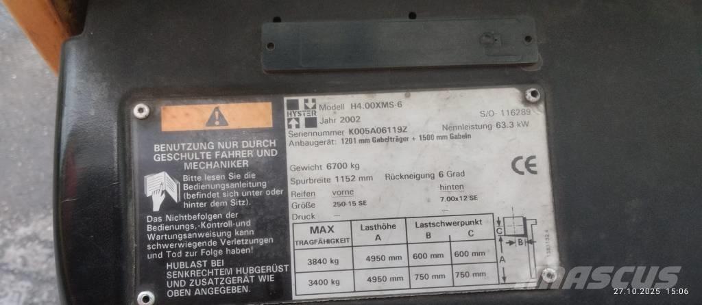 Hyster H4.00XMS-6 LPG'li forkliftler