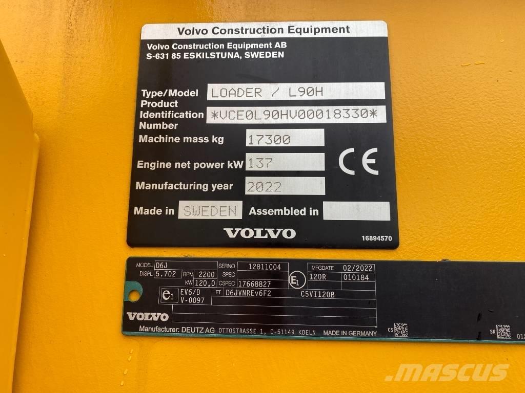 Volvo L90H  / L 90 H Tekerlekli yükleyiciler