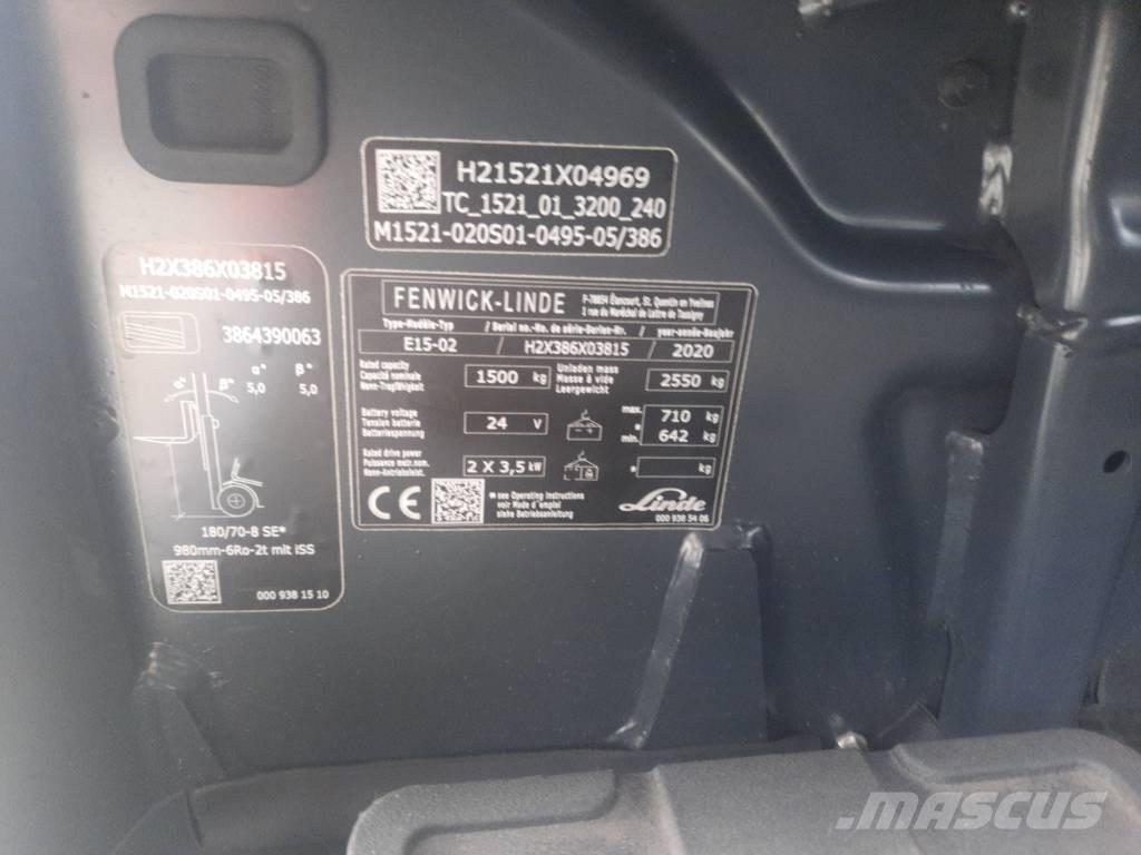 Linde E15-02 Elektrikli forkliftler