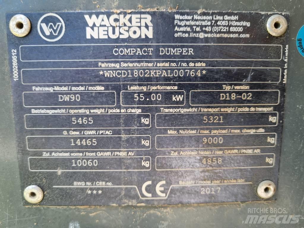 Wacker Neuson DW 90 Belden kirma kamyonlar