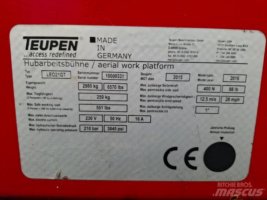 Teupen LEO 21 GT Körüklü personel platformları