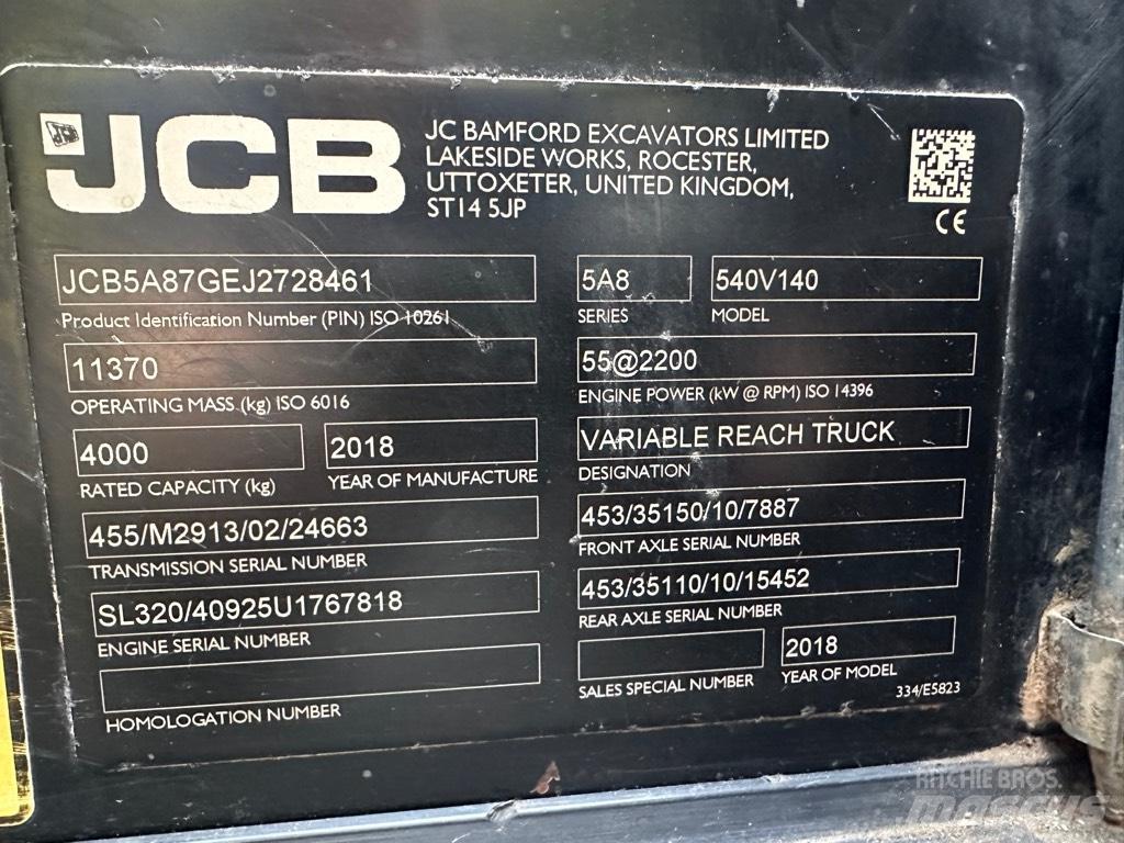 JCB 540-140 Teleskopik yükleyiciler