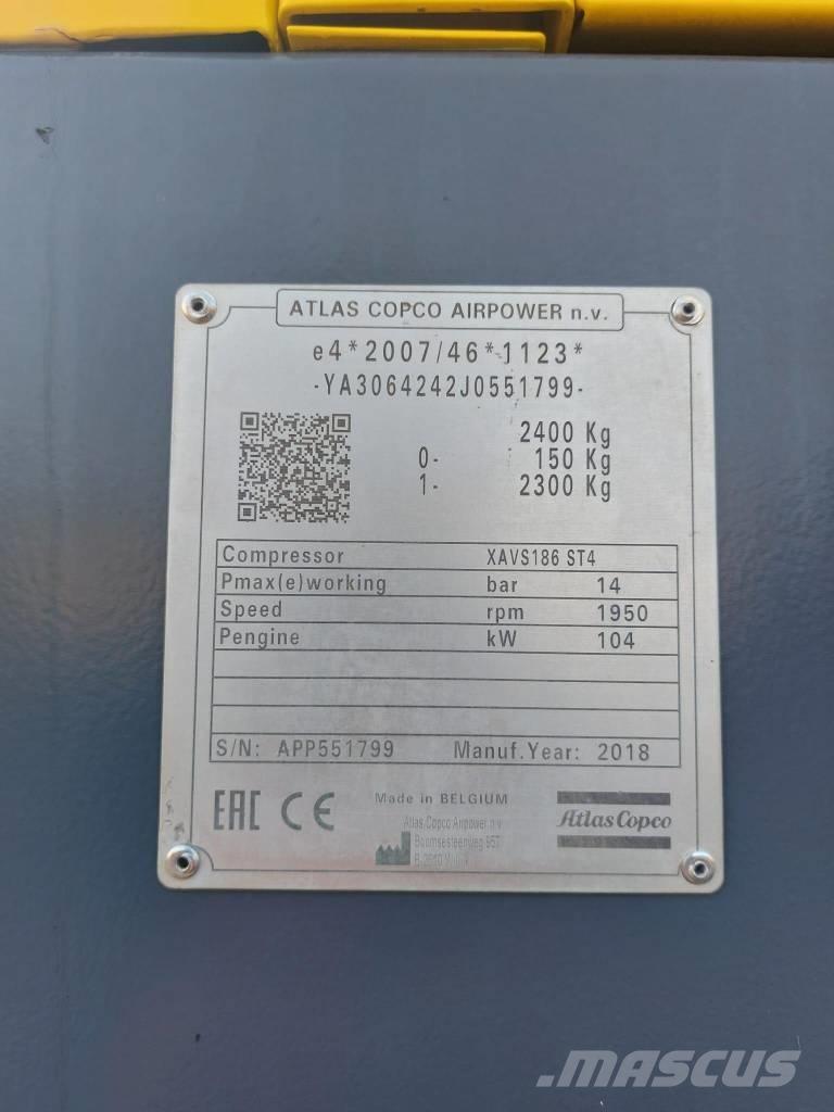 Atlas Copco XAVS186 Kompresörler