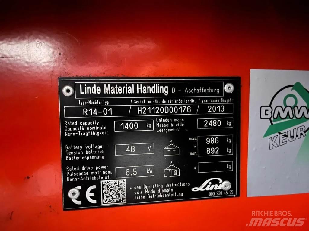 Linde R14-01 Reach truck - depo içi istif araçları