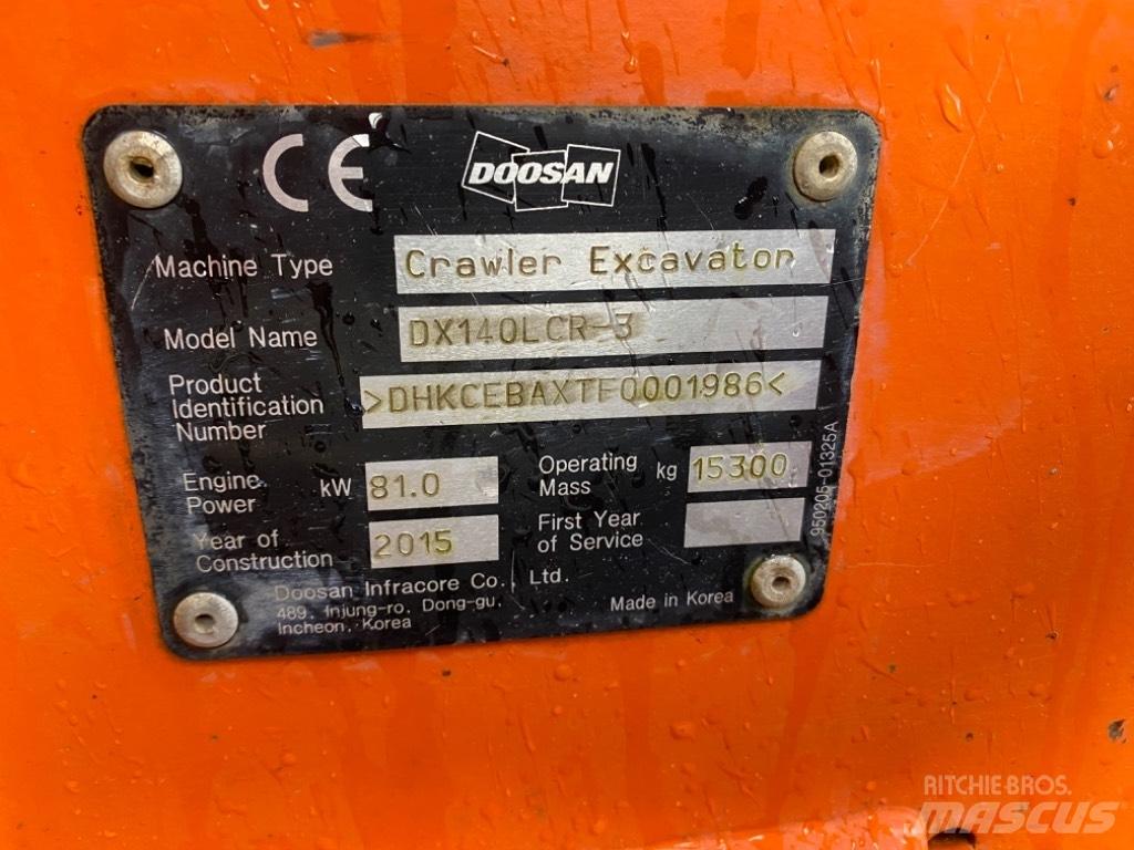 Doosan DX 140 LCR-3 Paletli ekskavatörler