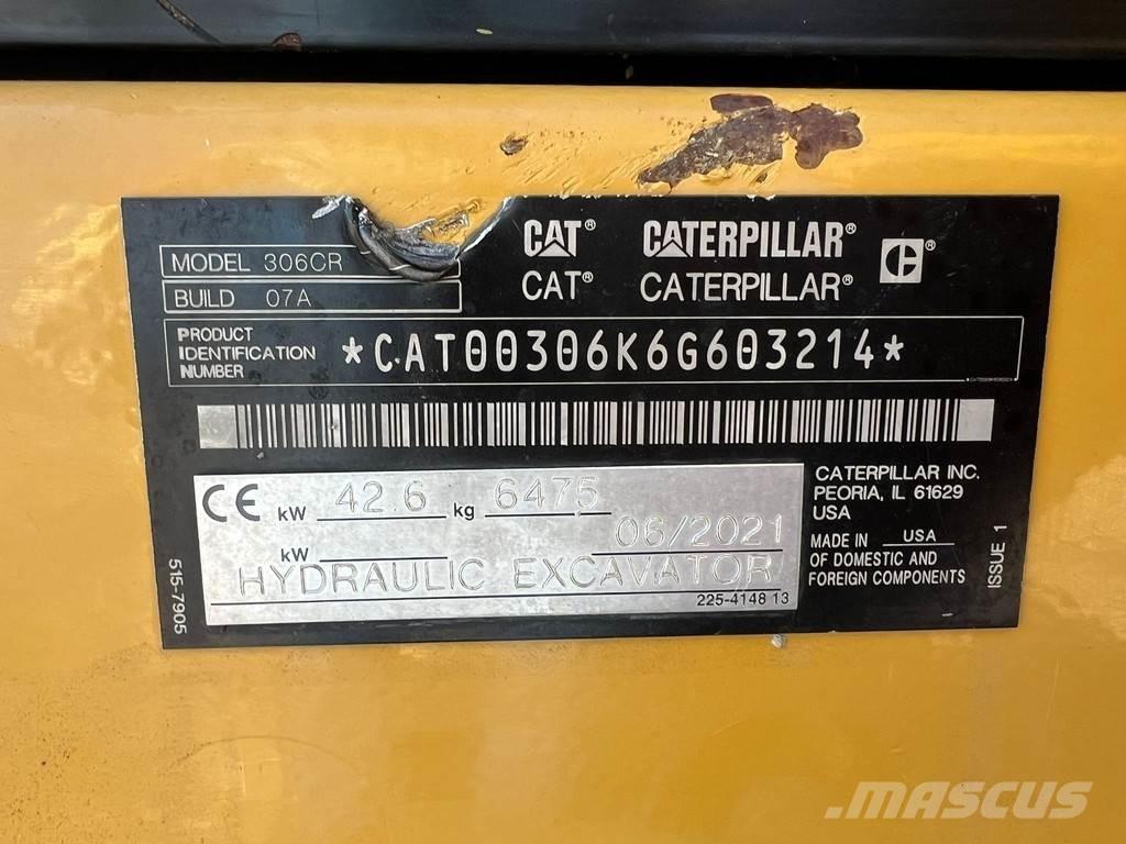 CAT 306CR Mini ekskavatörler, 7 tona dek