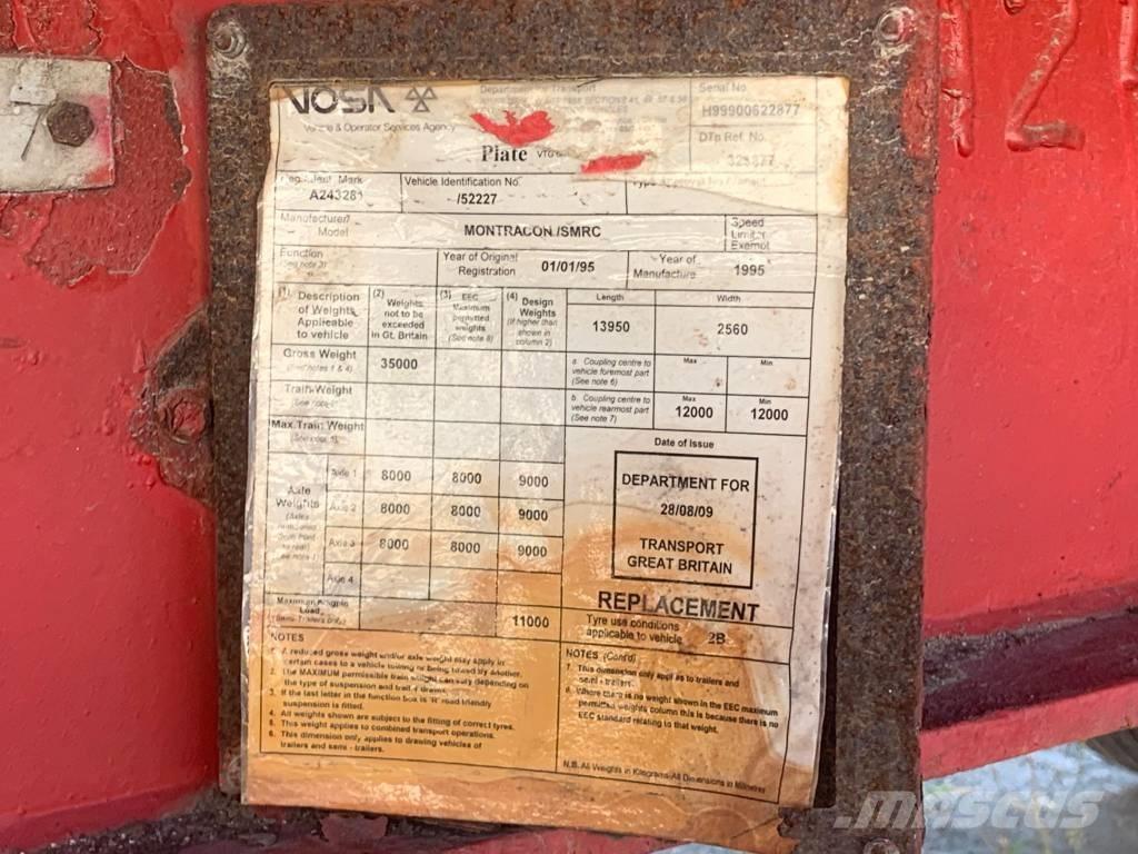 Montracon 3 Axles Low loader yari çekiciler