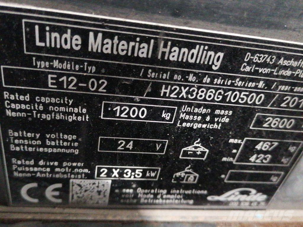Linde E12-02 Elektrikli forkliftler