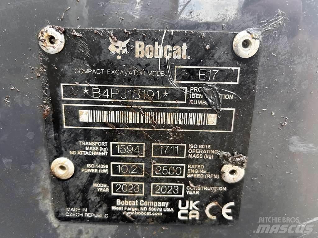 Bobcat E17 Mini ekskavatörler, 7 tona dek