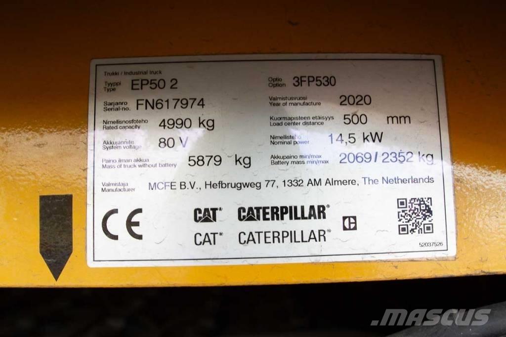 CAT EP 50 Elektrikli forkliftler