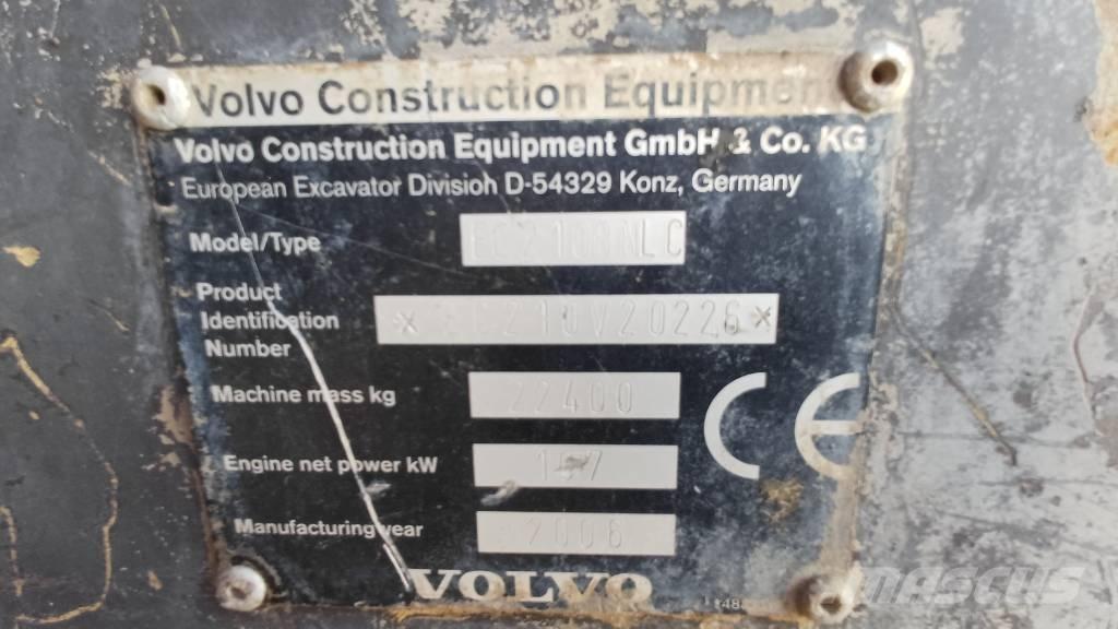 Volvo EC 210 B N LC Paletli ekskavatörler