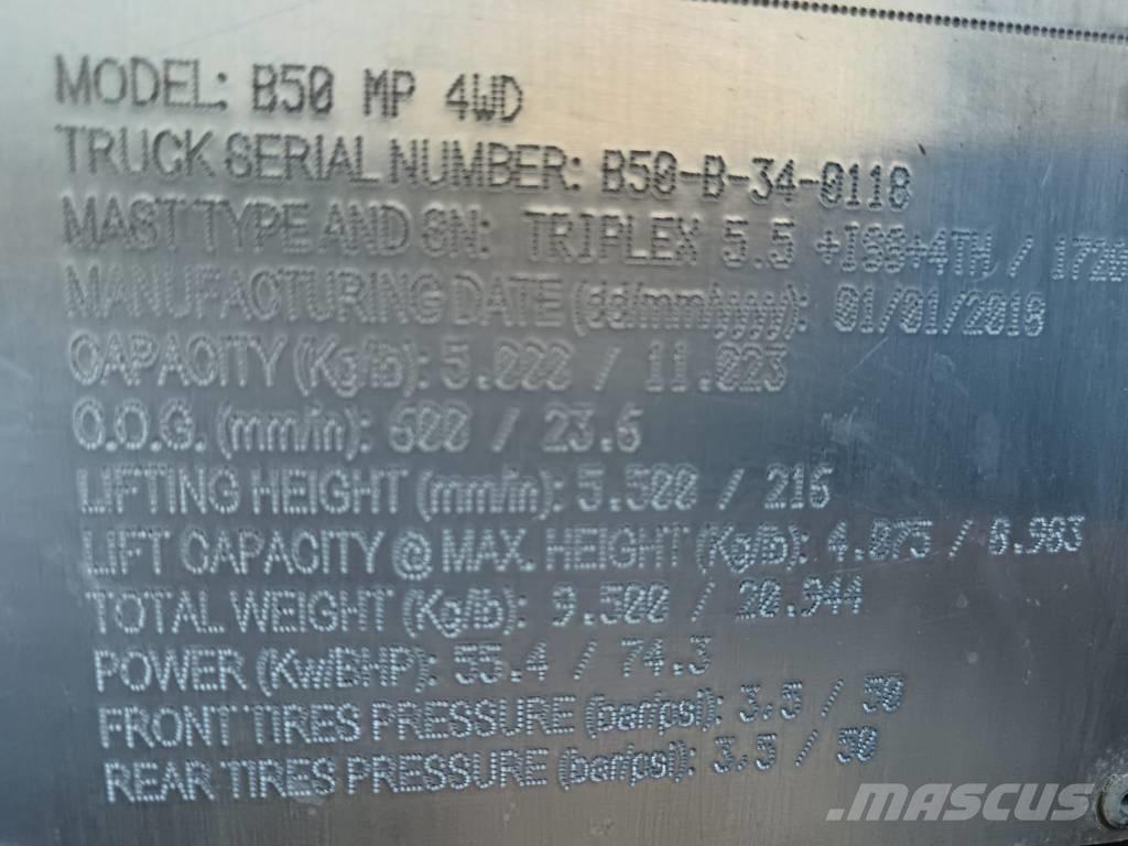 Bomaq B50 MP 4WD Dizel forkliftler
