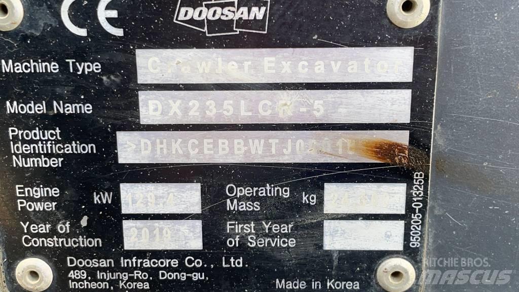 Doosan DX 235 LCR-5 Paletli ekskavatörler