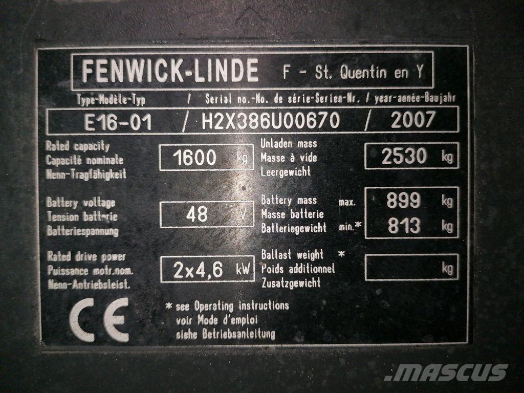 Linde E16-01 Elektrikli forkliftler