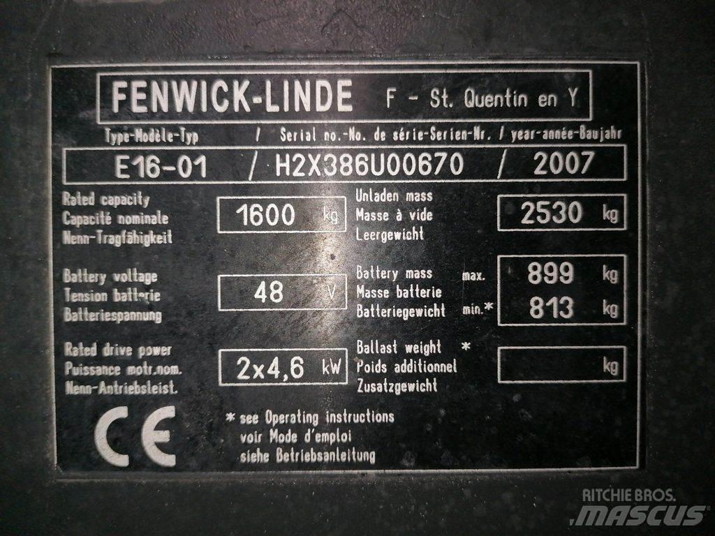 Linde E16-01 Elektrikli forkliftler