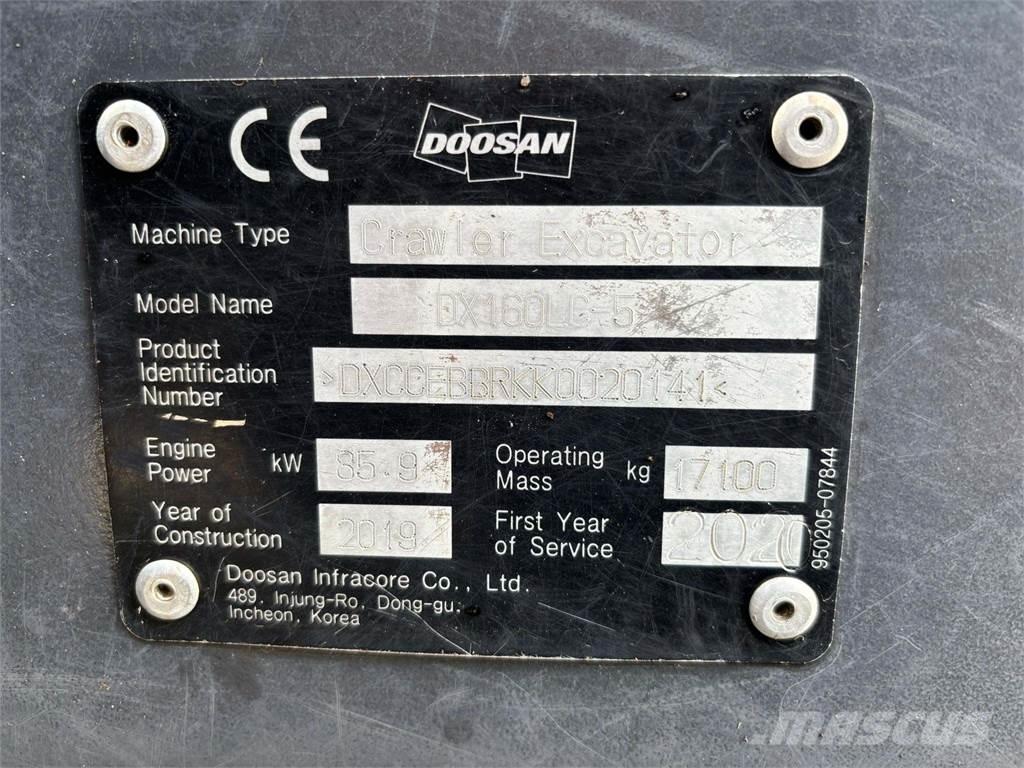 Doosan DX160HLC-5 Paletli ekskavatörler
