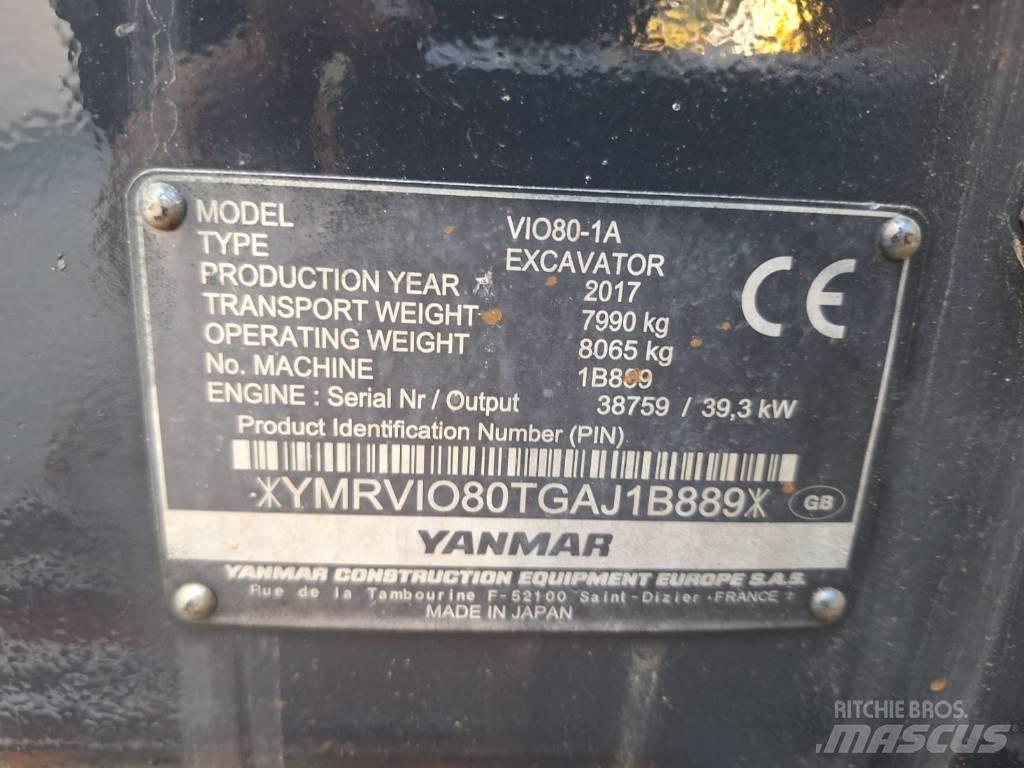 Yanmar Vio 80-1A Midi ekskavatörler 7 - 12 t