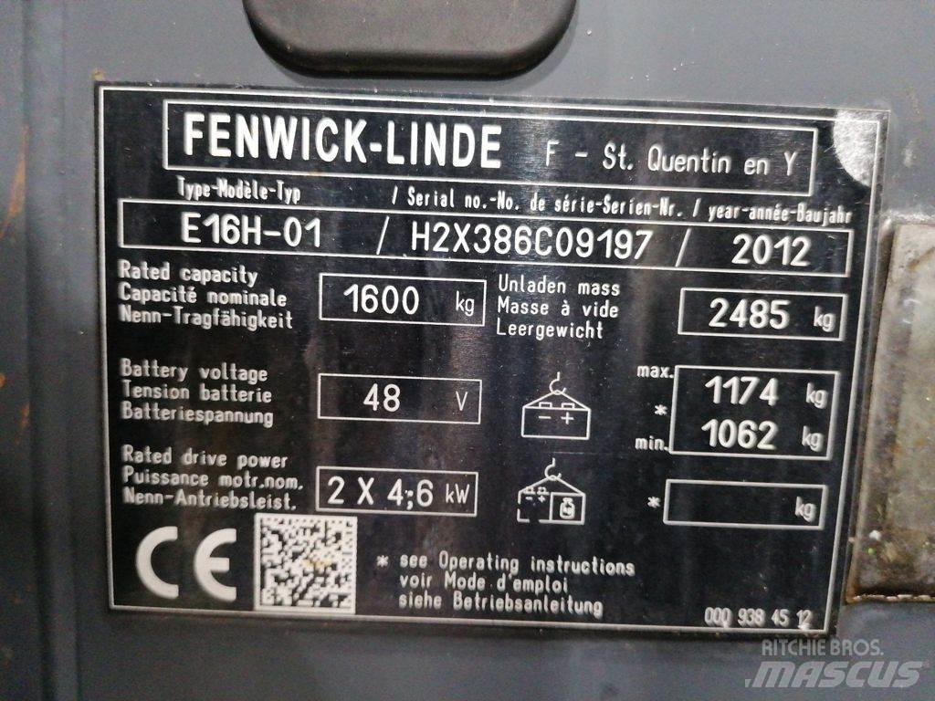 Linde E16H-01 Elektrikli forkliftler
