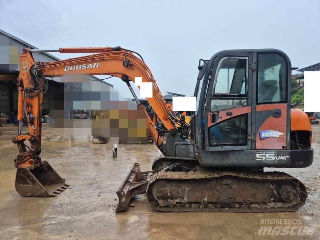Doosan Solar 55 V Mini ekskavatörler, 7 tona dek