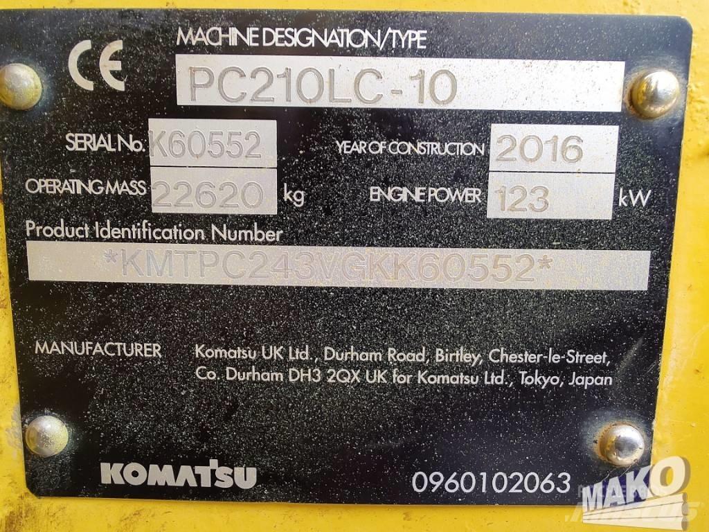 Komatsu PC 210 Paletli ekskavatörler