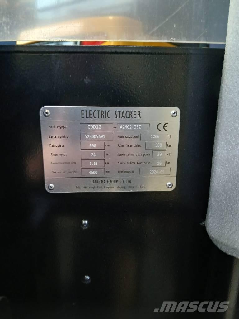 Hangcha CDD12 - LI-ION Yaya kumandali istif makinasi